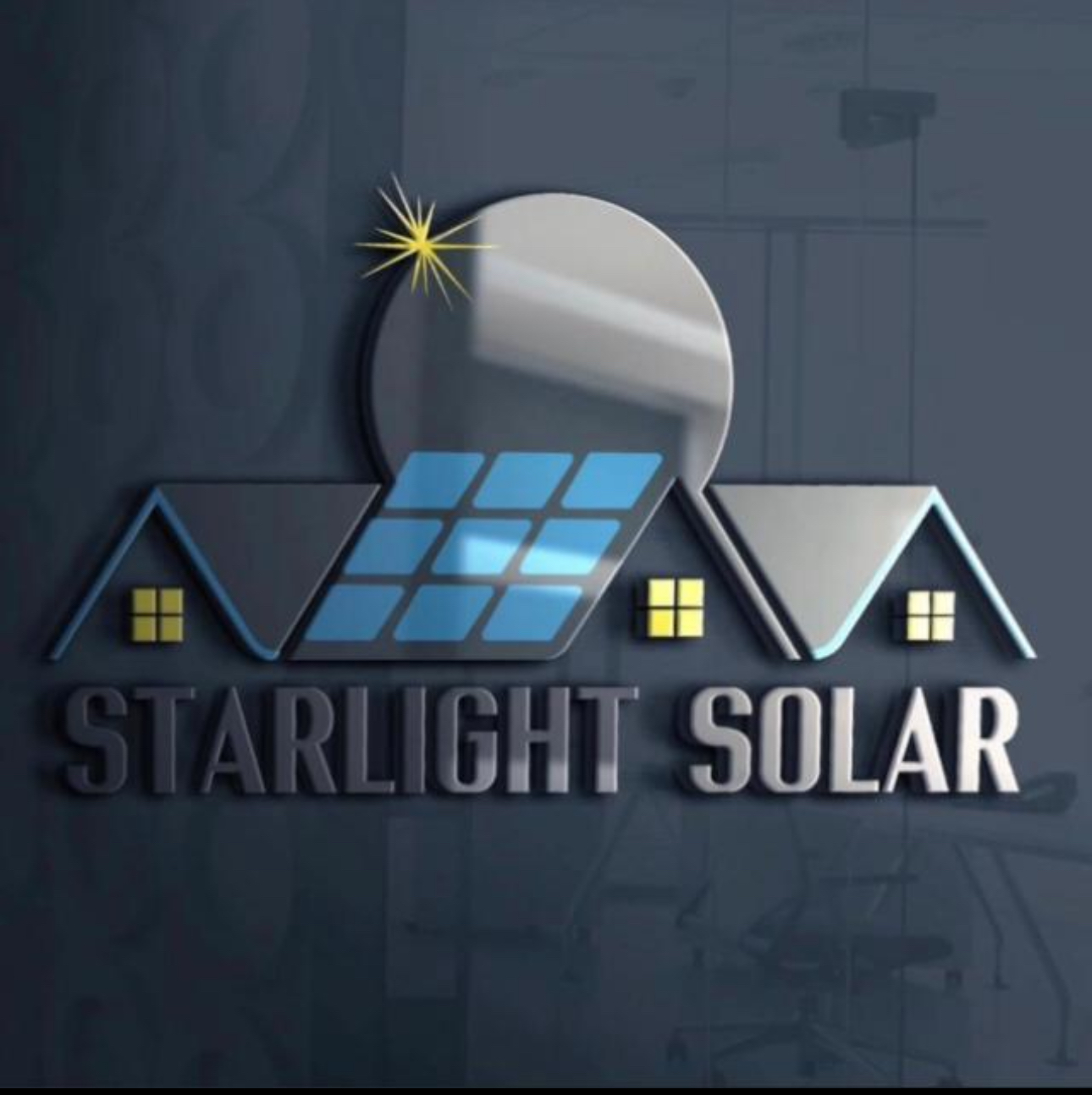Starlight Solar brand mark with a stylized solar home.